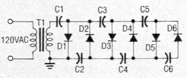 Circuit for cascaded voltage doubler.