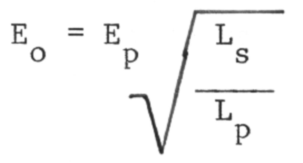 Equation to determine the theoretical maximum potential rise in a Tesla coil