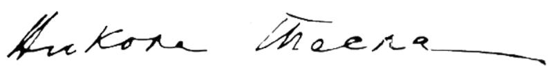 Nikola Tesla's signature in Serbian