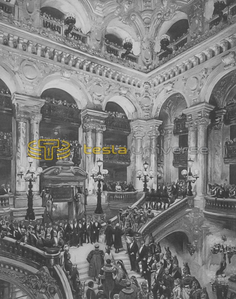 The Paris Opera House where Tesla installed a new lighting system