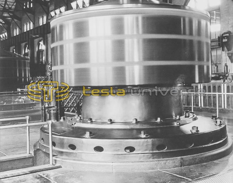 One of the original Westinghouse-Tesla generators from Niagara Falls