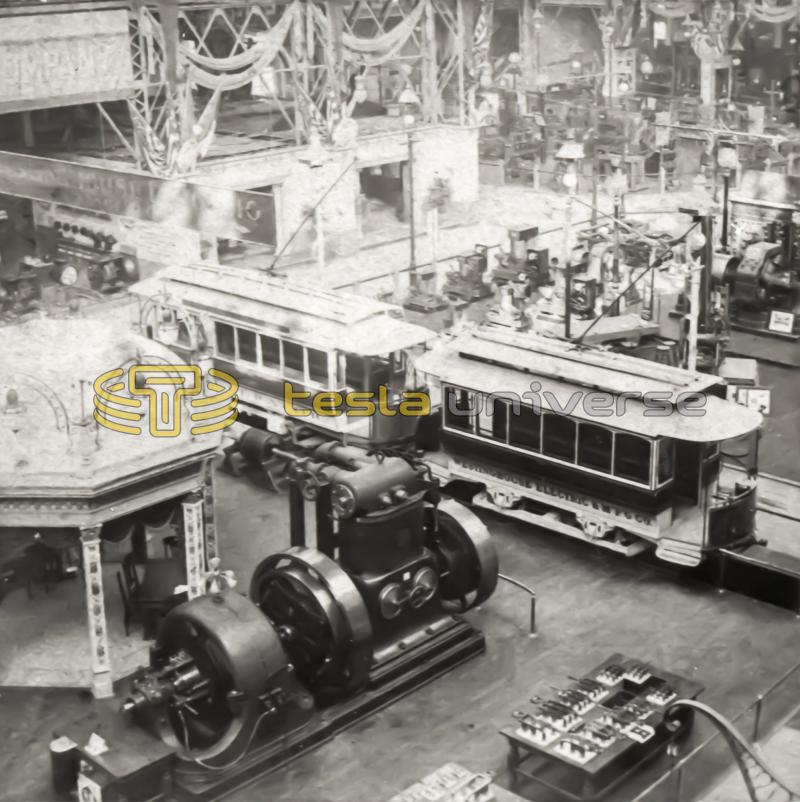 Tesla Westinghouse generating equipment used to power trolleys at World's Fair