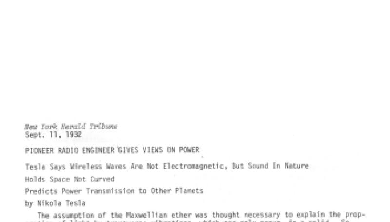 Preview of Pioneer Radio Engineer Gives View on Power article