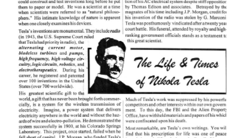 Preview of The Life and Times of Nikola Tesla (Extraordinary Science) article