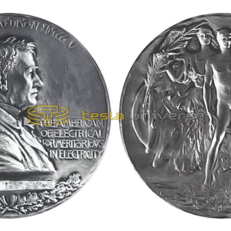 The Edison Medal awarded to Tesla in 1917
