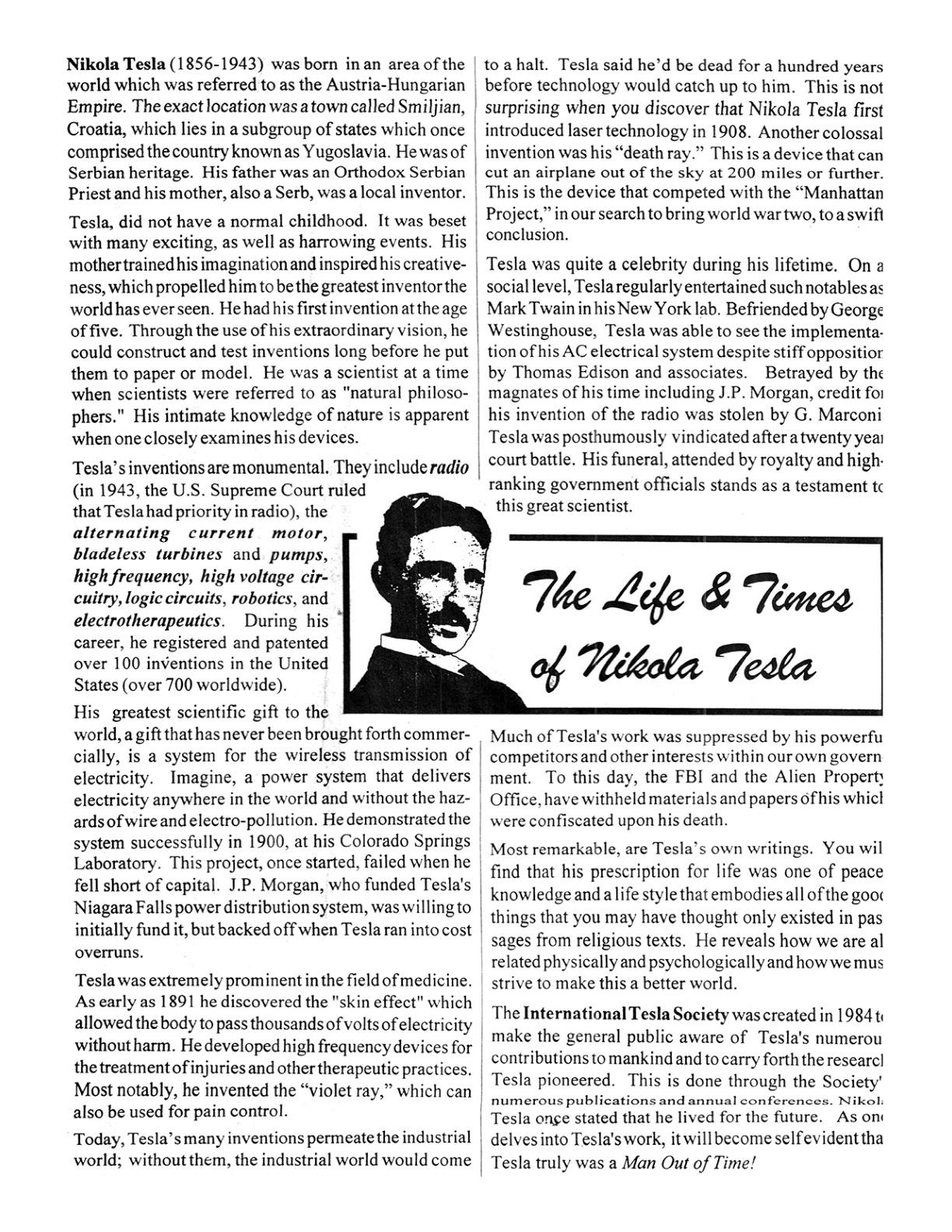 The Life and Times of Nikola Tesla (Extraordinary Science) | Tesla Universe