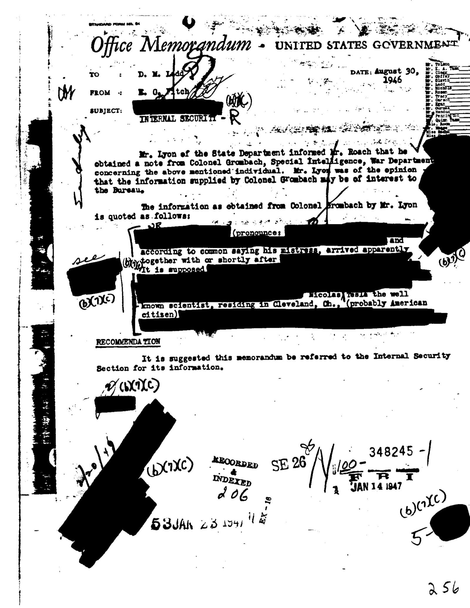Nikola Tesla FBI Files - Page 256 | Tesla Universe
