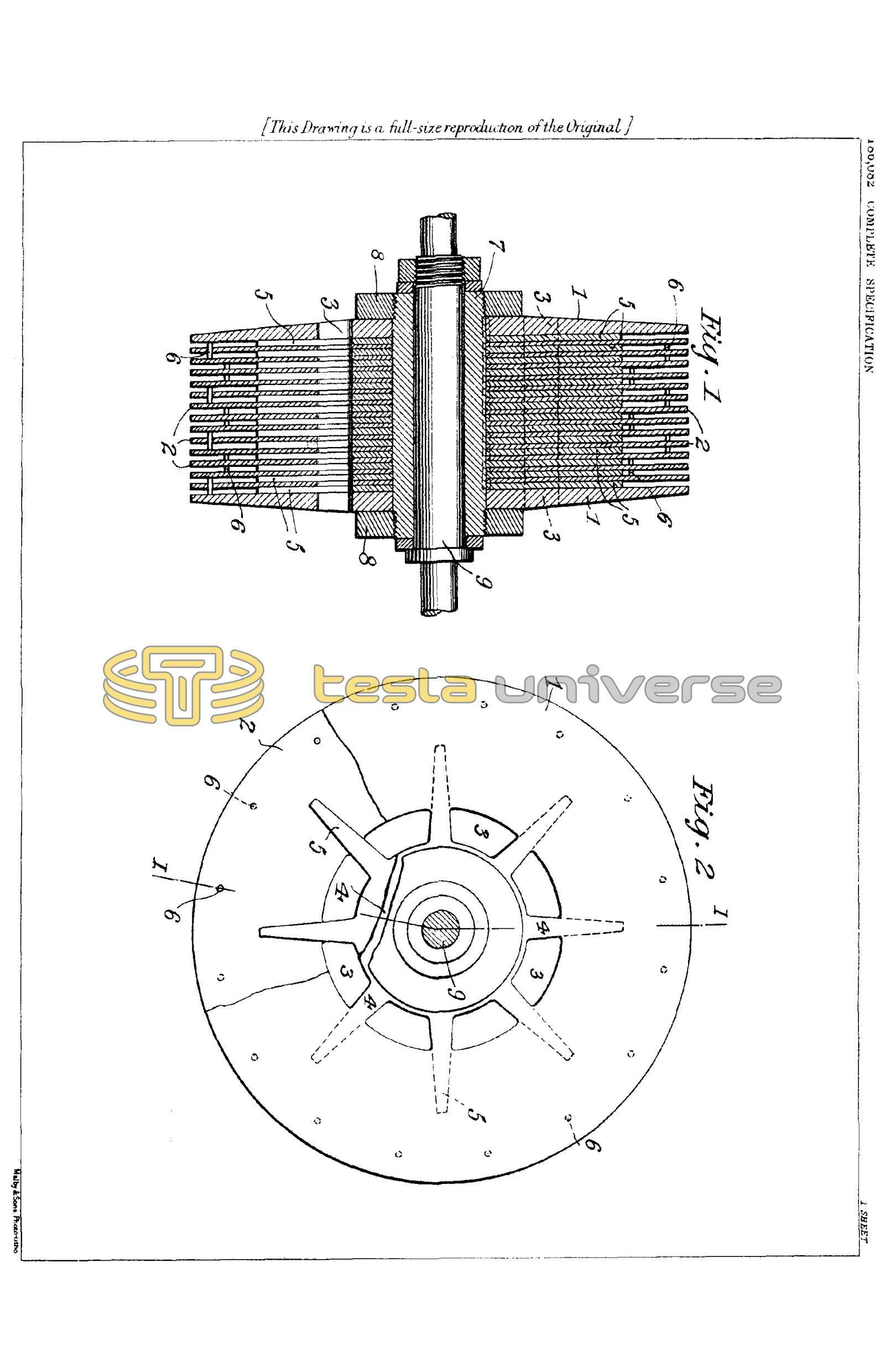 Nikola Tesla British Patent 186,082 - Improvements in the
