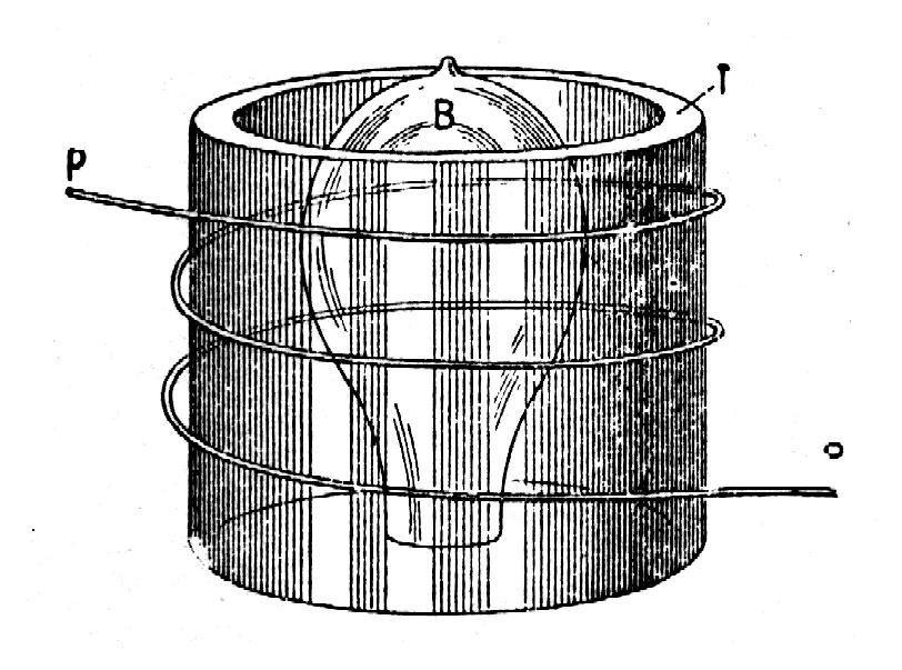 Tesla bulb inside a form with external winding