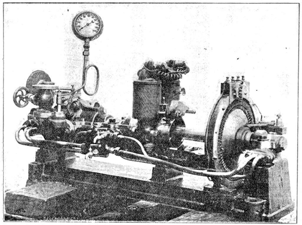 Parsons' steam turbine and dynamos