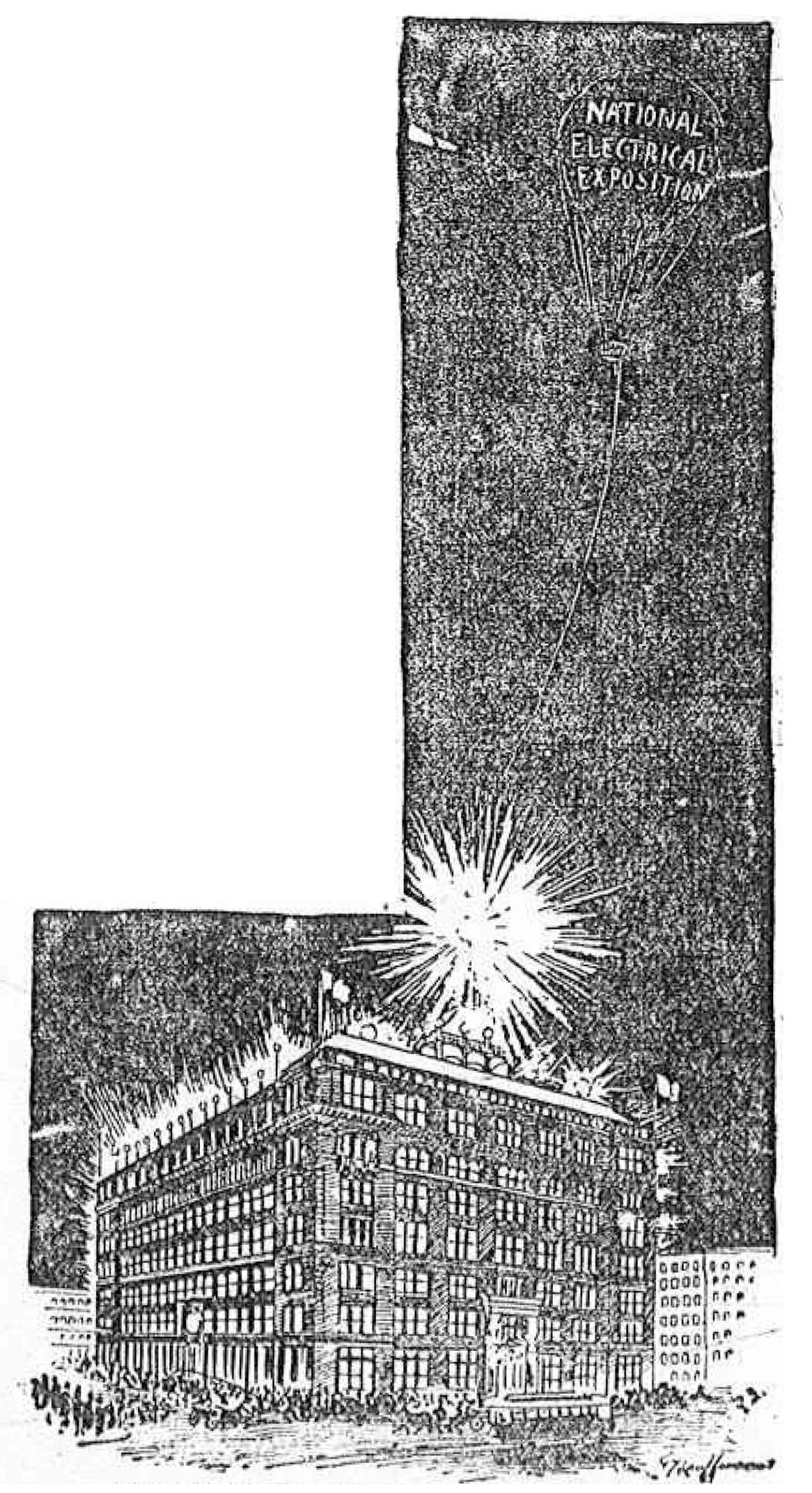 Illustration of the 1896 National Electrical Exposition