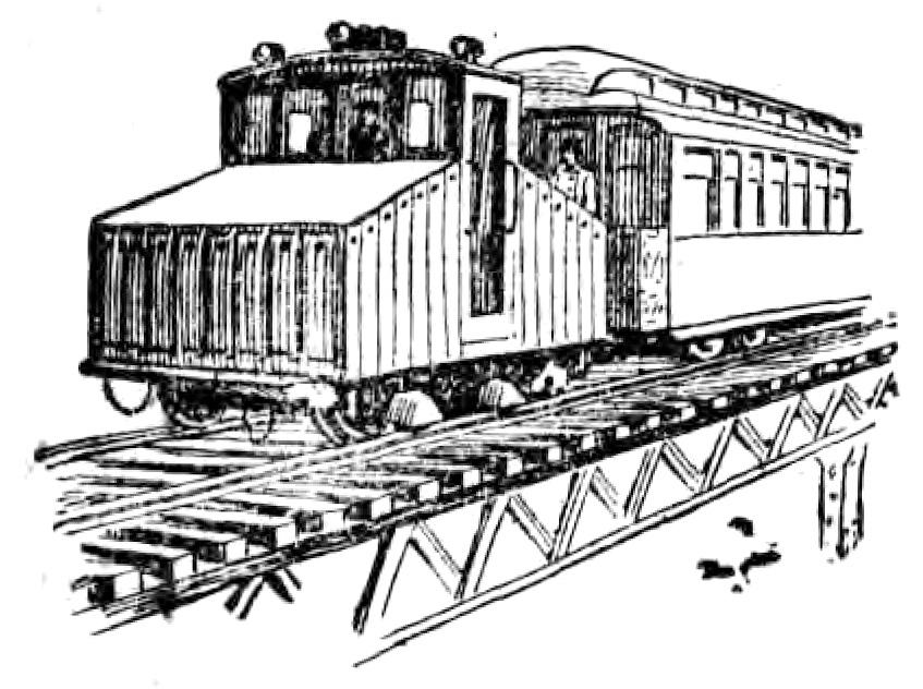 Illustration of early electric locomotive