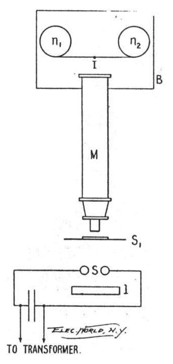 Proposed kinetoscope using discharge light