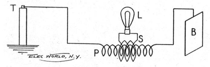 Lighting a lamp from one terminal