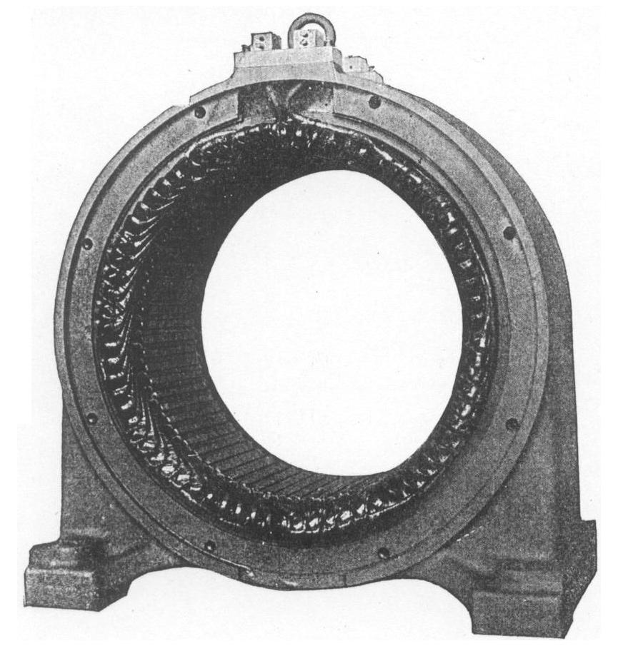 Polyphase induction motor primary winding