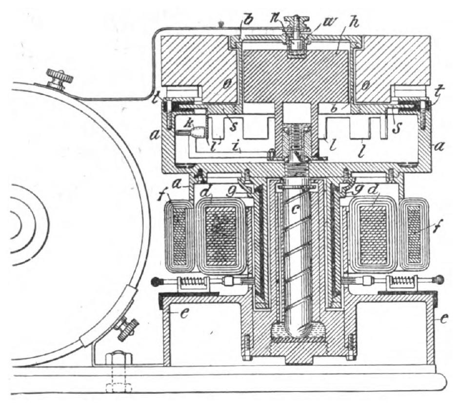 Partial drawing from patent 609,245 - Electrical Circuit Controller
