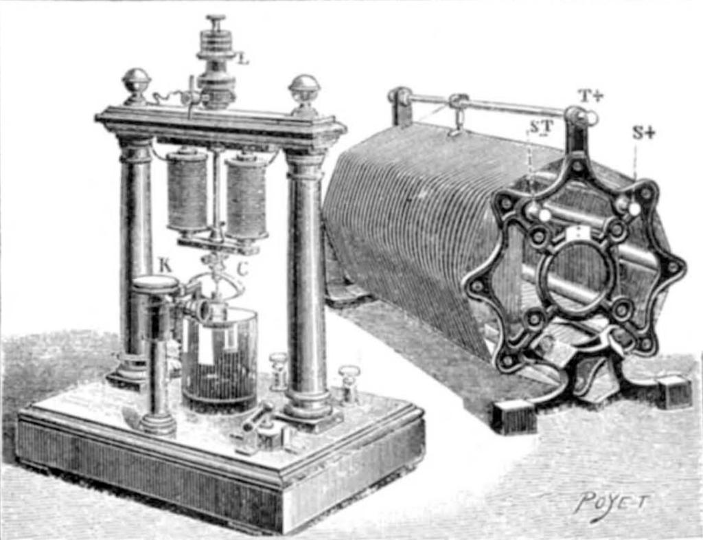 Vibrator and rheostat used in Radiguet's experiments