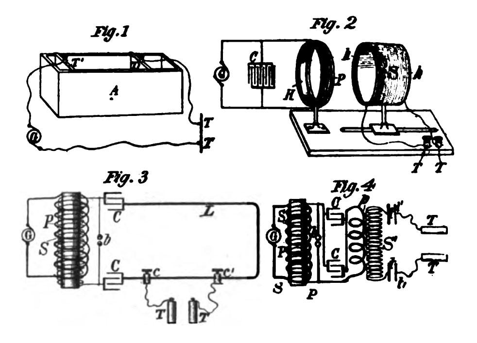 Patent drawings of Tesla's high-frequency oscillators for electro-therapy