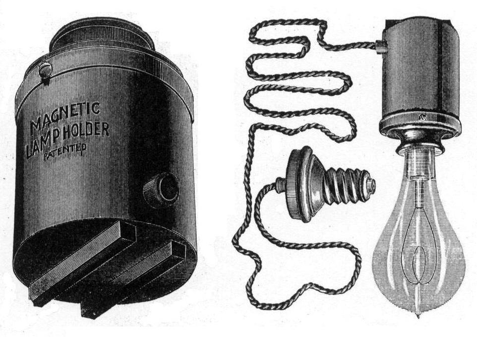 Magnetic incandescent lamp holders