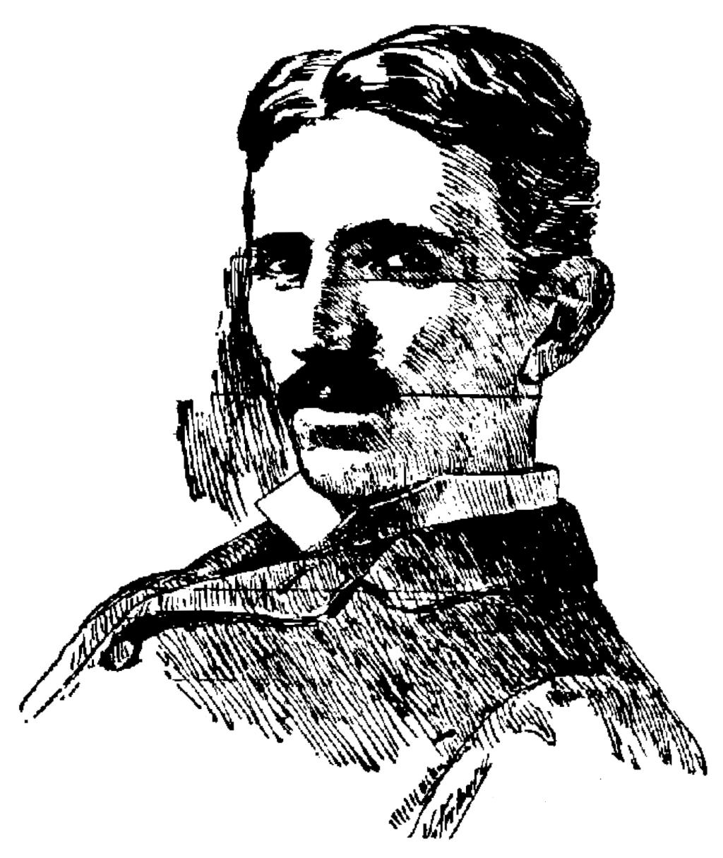 Illustration of Nikola Tesla from 1899