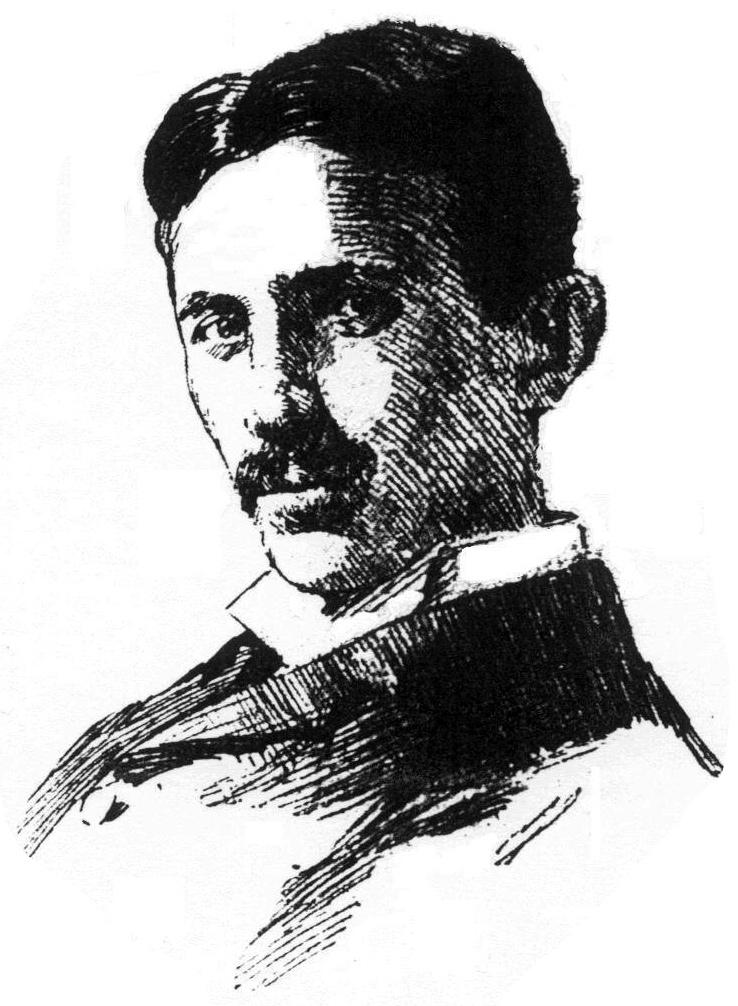 Drawing of Nikola Tesla