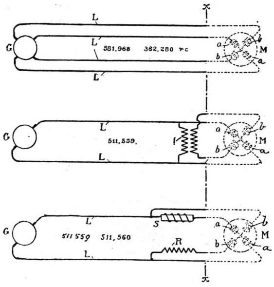 Diagrams from Tesla's Motor Patents