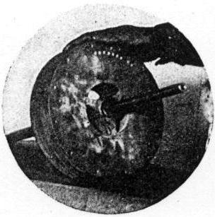 Rotor of the tiny turbine that develops 110 horse power