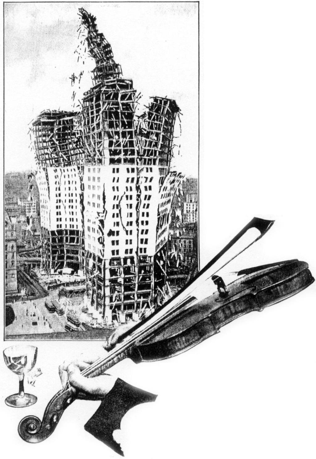Violin knocking down building