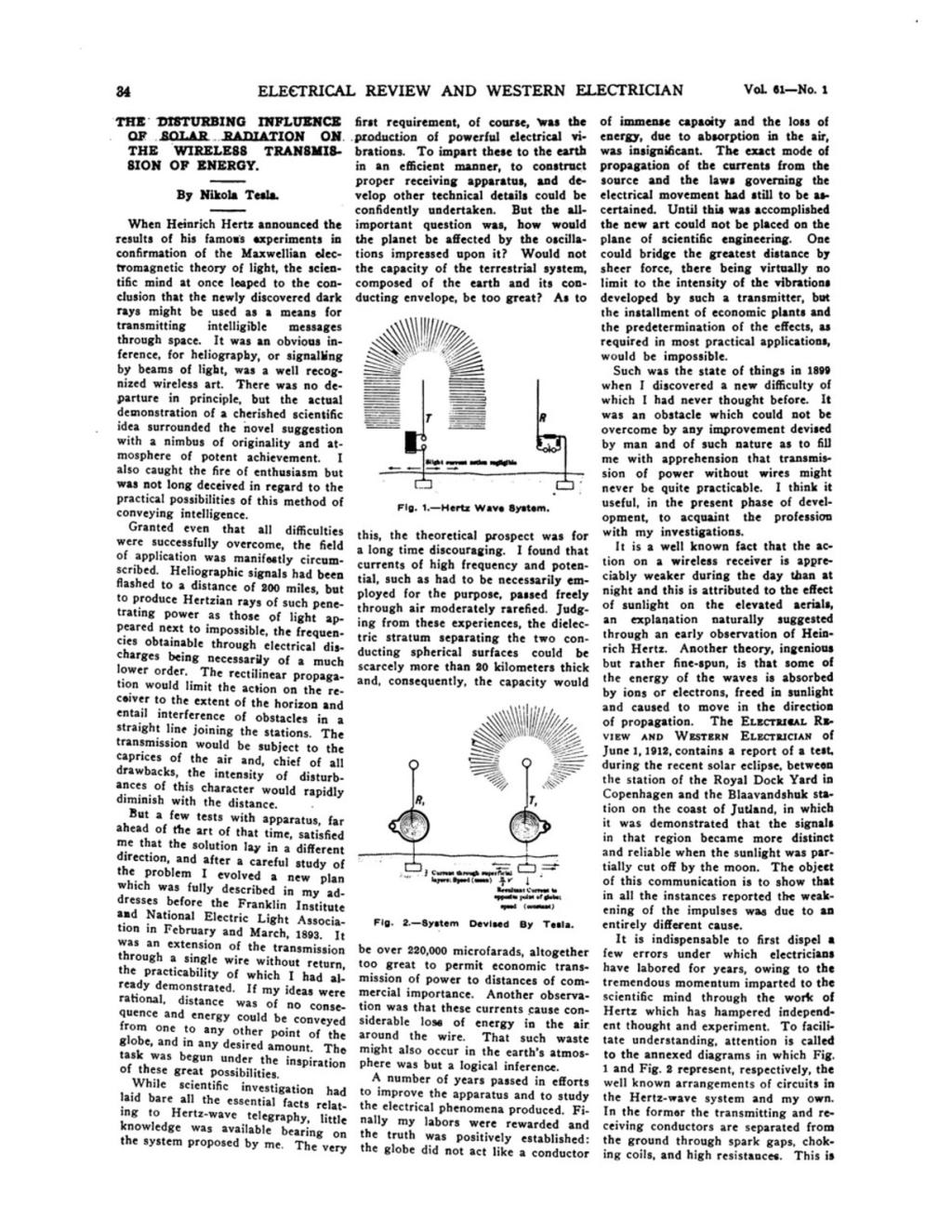 The Disturbing Influence of Solar Radiation on the Wireless