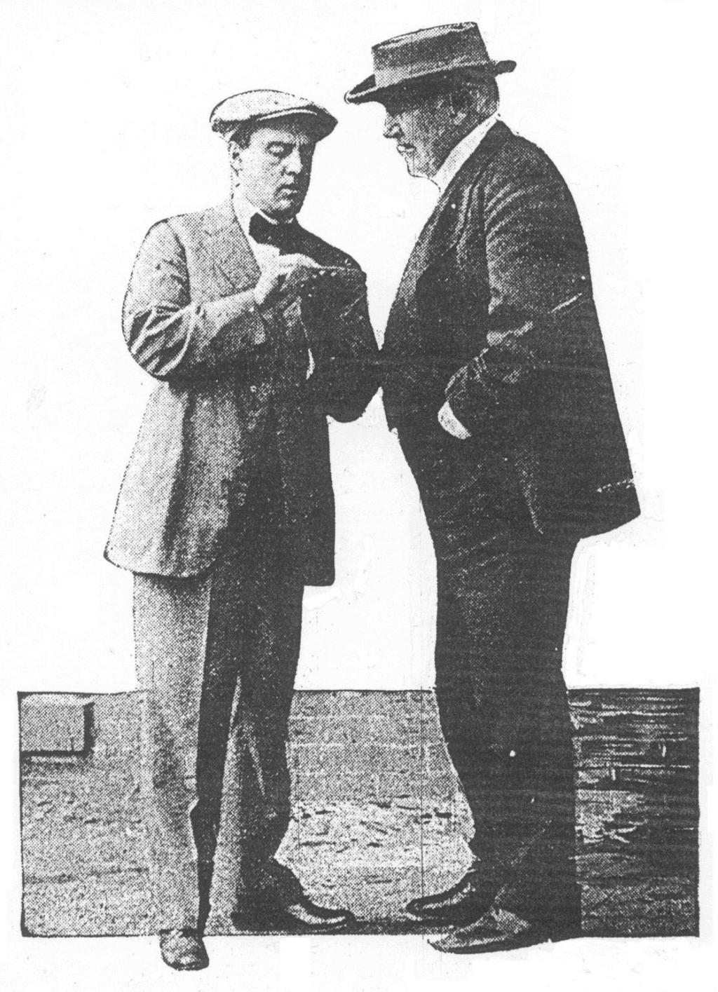 Thomas Edison talking ideas with Miller Reese Hutchison