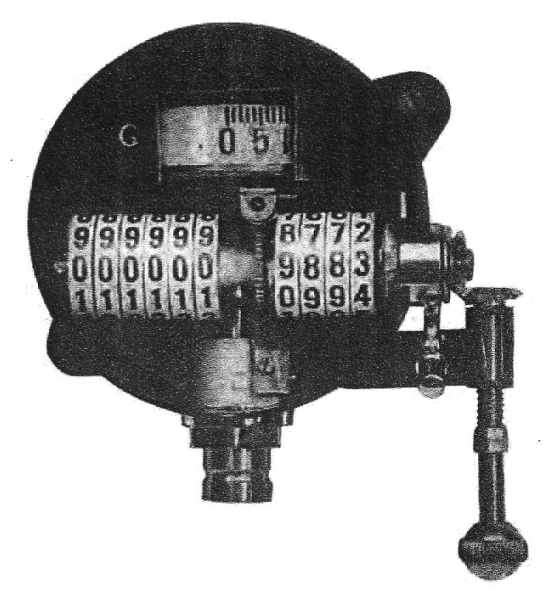 Interior view of the Waltham air-friction speedometer