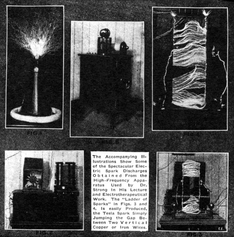 Spectacular Electric Discharges Obtained From the High-frequency Apparatus