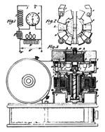 Tesla patent drawing of electrical oscillator showing details and circuit connections