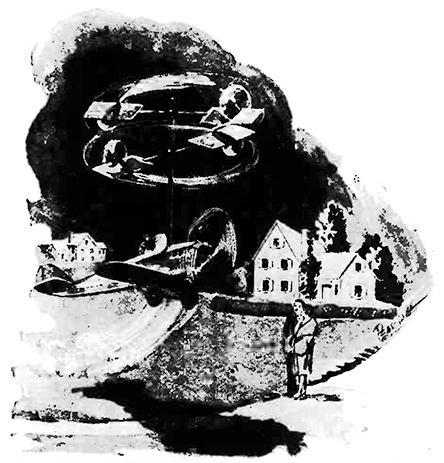 Illustration shows a new style of proposed helicopter