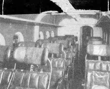 Interior seating arrangement of the new British seaplane