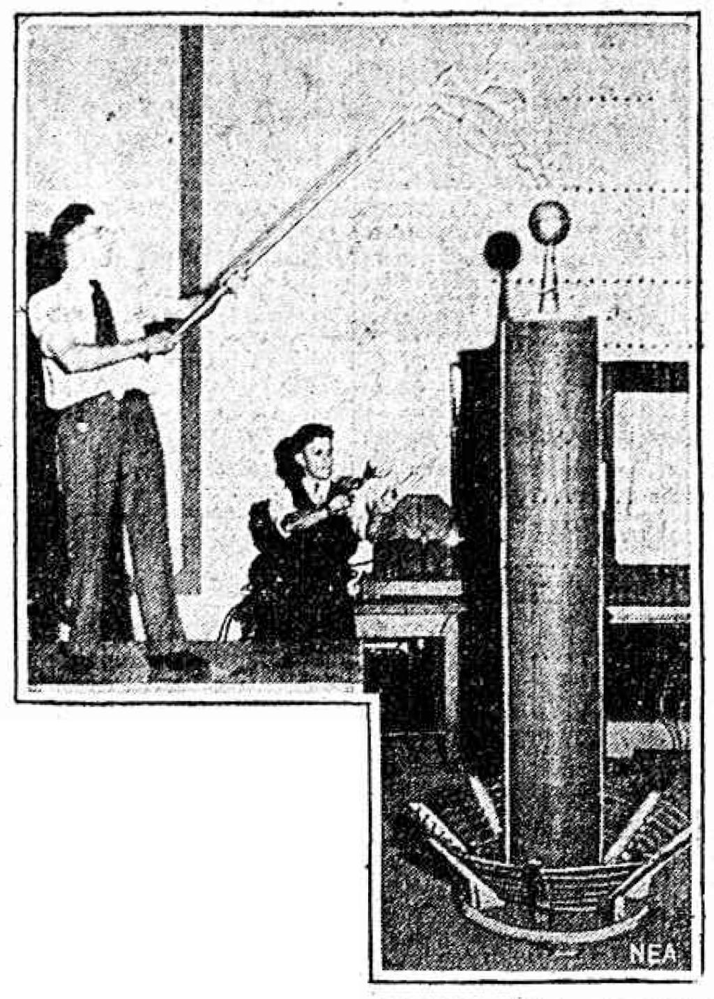Purdue Students Demonstrating Their Tesla Coil
