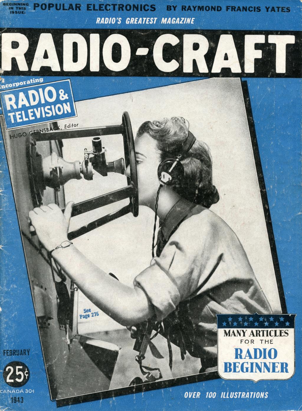 Radio Craft Magazine - February, 1943 - Front Cover.