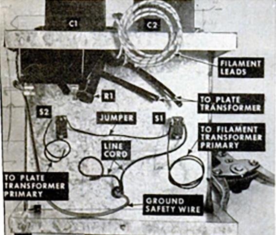Power wiring of the vacuum tube Tesla coil