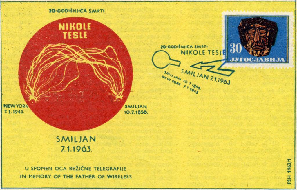 Croatian-Issue Nikola Tesla Commemorative Envelope
