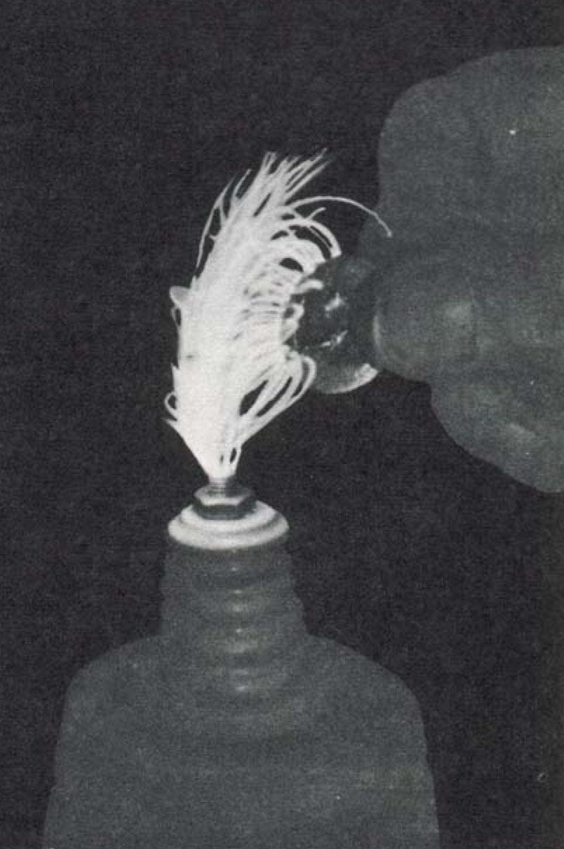 Drawing Tesla coil discharges to a coin.