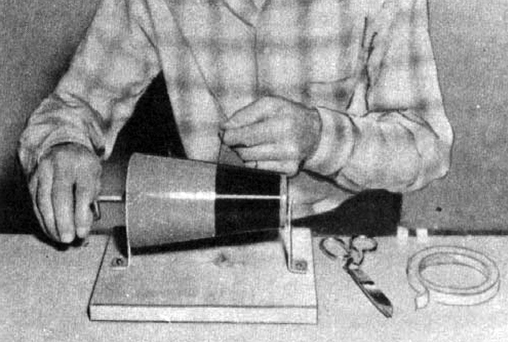 Tesla coil winding jig.