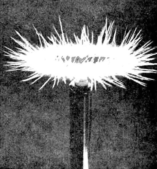 Pinwheels of electrical fireworks from New and Improved Tesla Coil