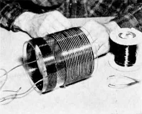 Primary and tickler windings of the New and Improved Tesla coil completed