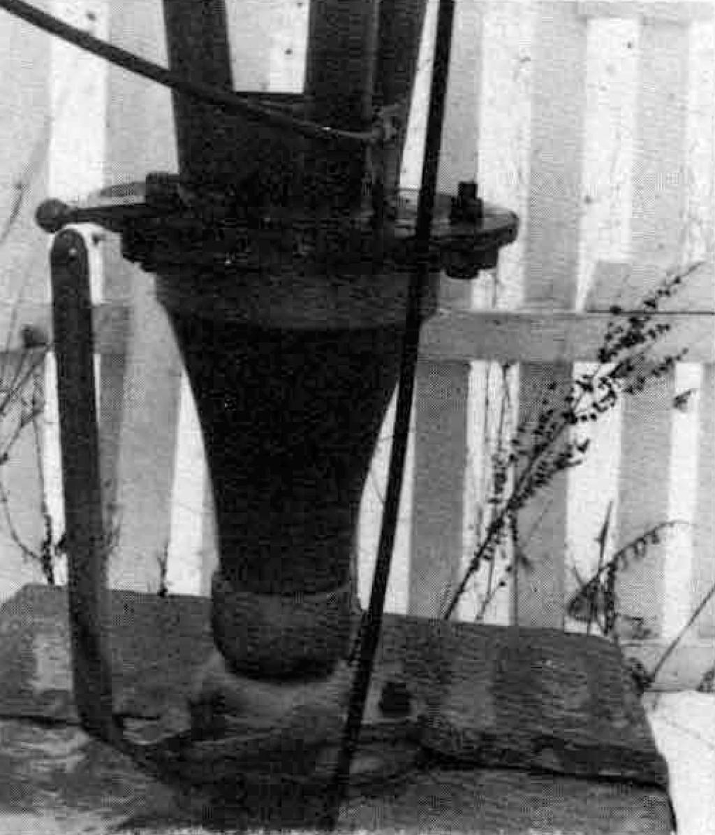 Lightning arrester at the base of a commercial broadcasting tower
