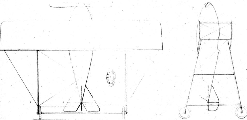 Original drawing of Tesla's VTOL aircraft