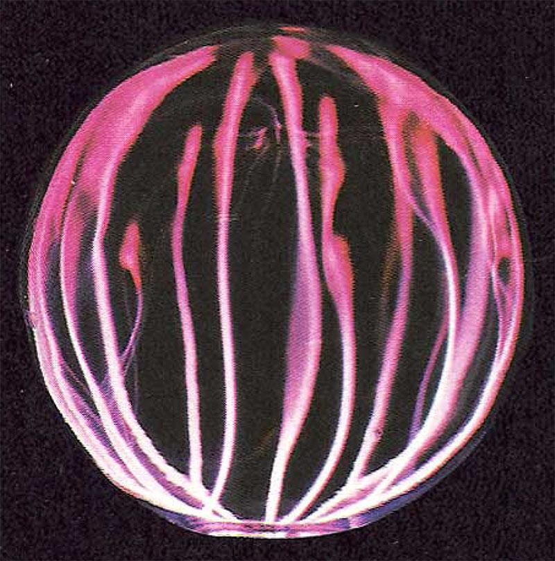 Excited plasma globe.
