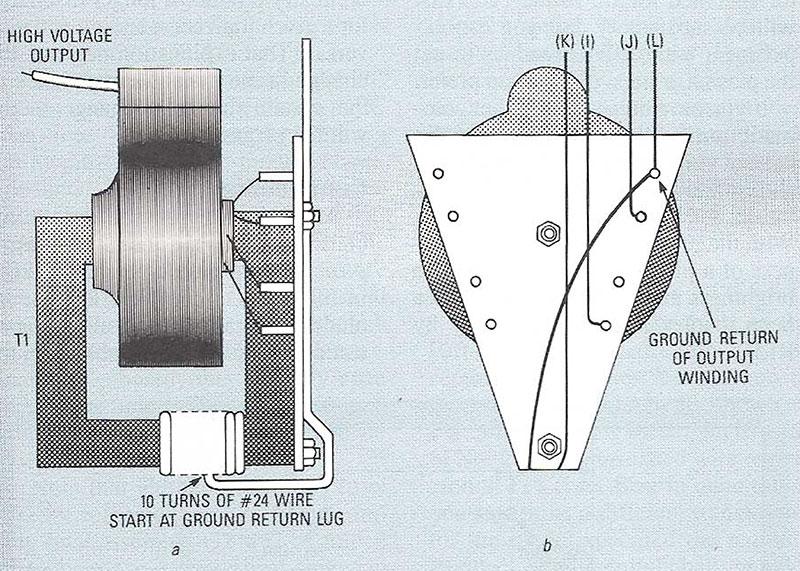 Plasma globe flyback transformer and feedback winding.