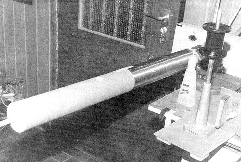 Tesla coil secondary winding jig.