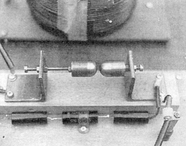 Tesla coil spark gap construction details.