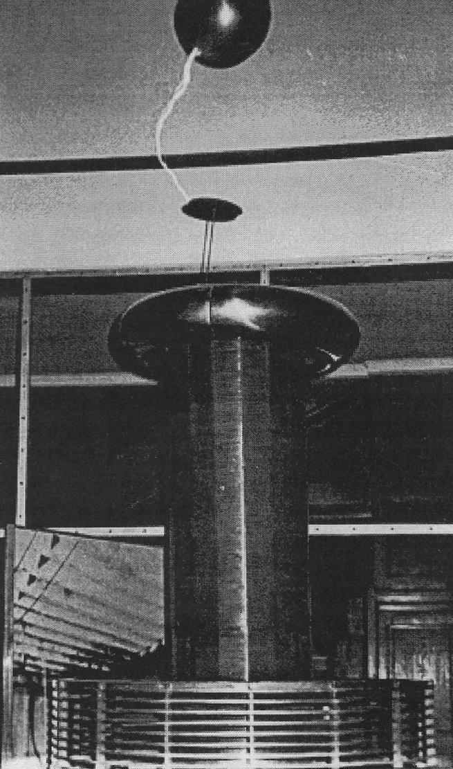 Giant Tesla Coil discharging at the Tesla Museum, Belgrade